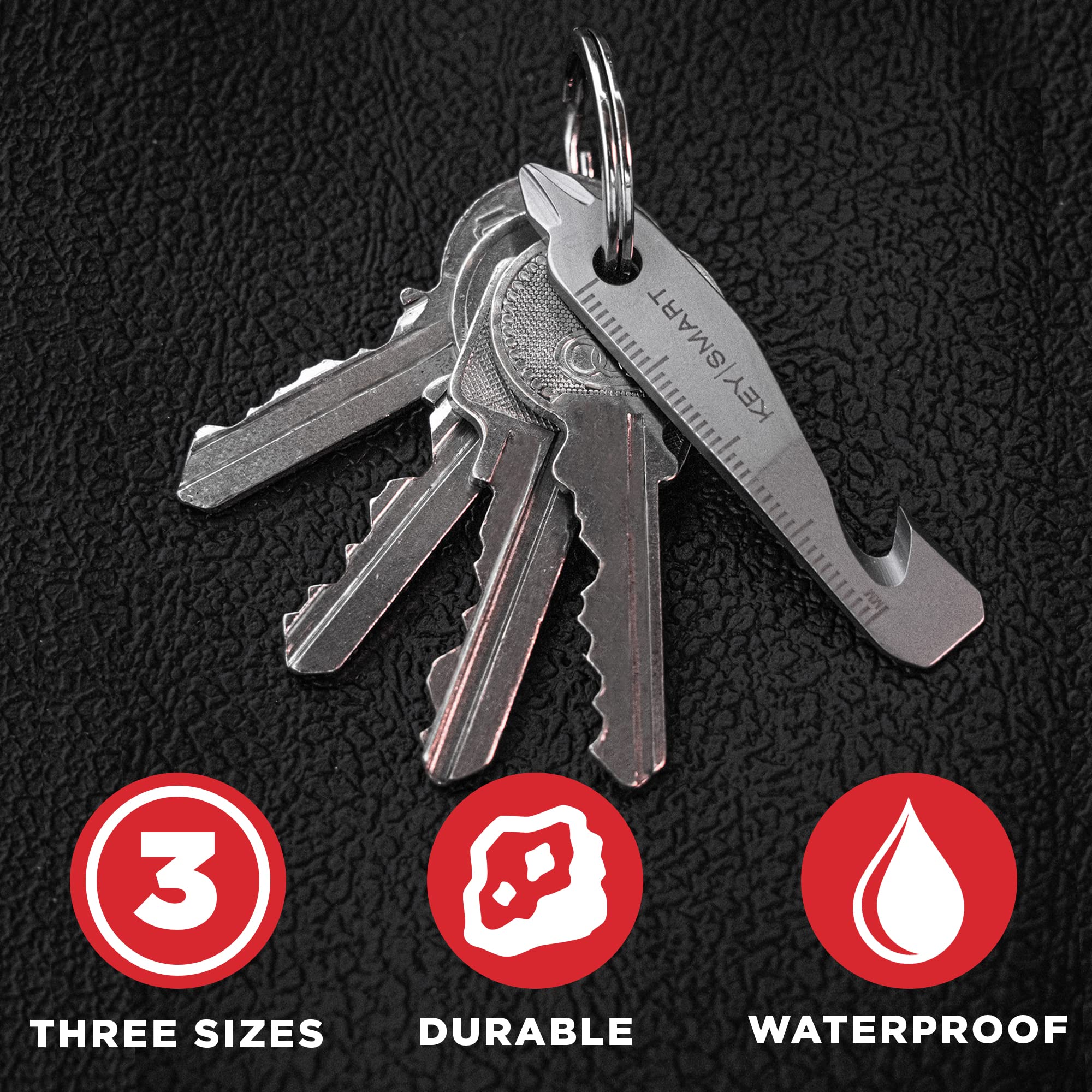 【ほぼ新品】Hoodmart Keyring KeySmart Small Carabiner Clip for Keys, Key Ring Holder